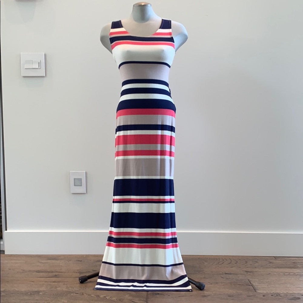 Striped Multicolor Maxi Dress